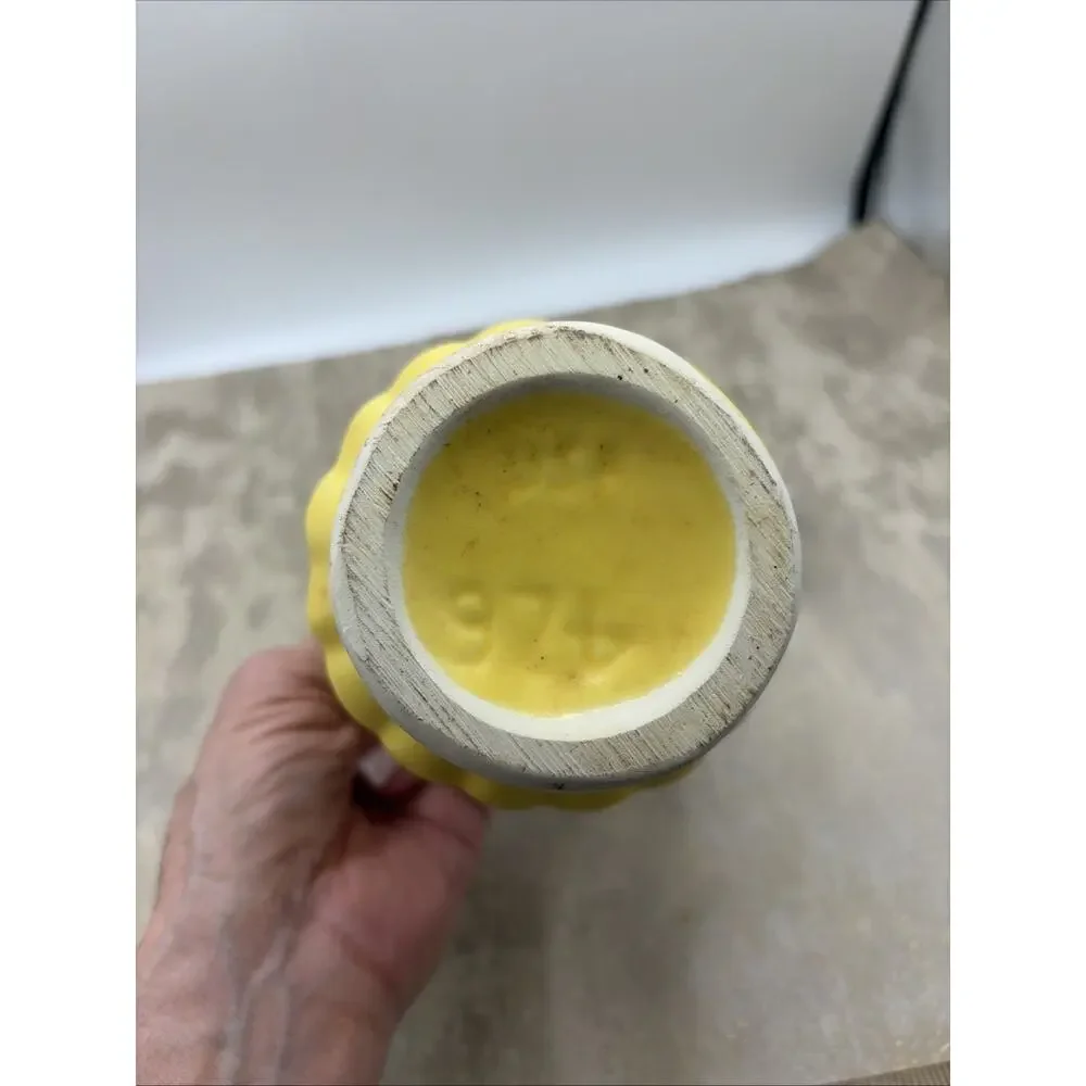 Camark Pottery yellow Double-Handle Trophy Vase- 1930's/40's Art Deco 5.25”